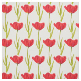 Spring tulp rood en groen waterverf stof