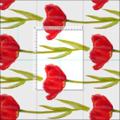 Spring tulp rood en groen waterverf stof (Delen)