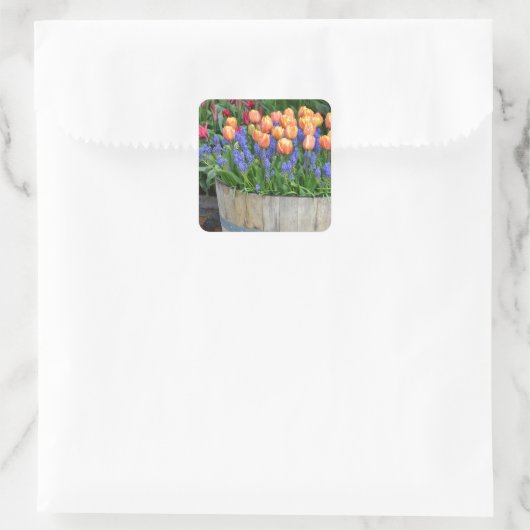 Spring tulp tuin print sticker (Tas)