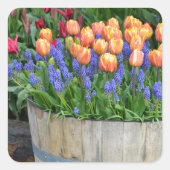 Spring tulp tuin print sticker (Voorkant)