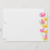 Spring Tulpen Boho Chic Hot Roze Vrijgezellenfeest Kaart (Achterkant)