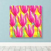 Spring Tulpen Canvas Print (Insitu (Houten vloer))