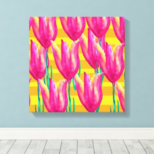 Spring Tulpen Canvas Print (Insitu (Houten vloer))