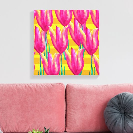 Spring Tulpen Canvas Print (Insitu (Woonkamer))
