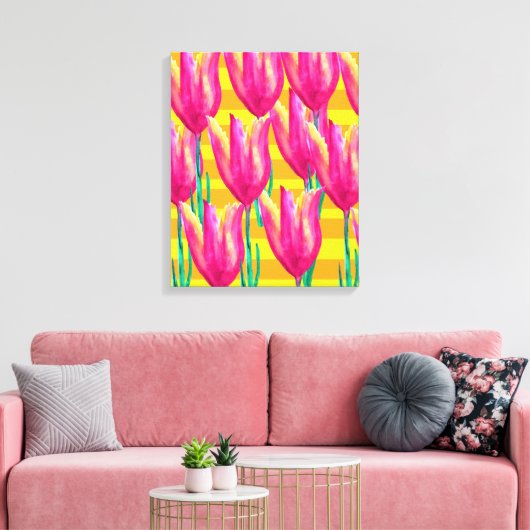 Spring Tulpen Canvas Print (Insitu (Woonkamer))