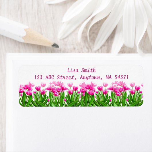 Spring Tulpen Roze  Etiket (Insitu)