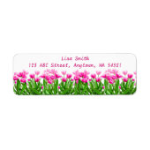 Spring Tulpen Roze Etiket (Voorkant)