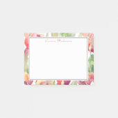 Spring Tulpen Waterverf Bloemen met Jouw naam Post-it® Notes (Voorkant)