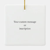 Spring Tulpen Wit Piket Fence Custom Foto Keramisch Ornament (Achterkant)