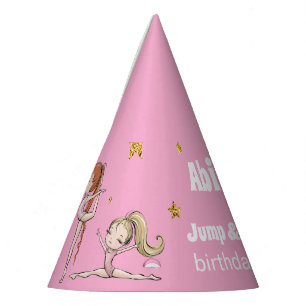 Spring- & Tumblinggymnastiek Roze Verjaardagsfeest Feesthoedjes