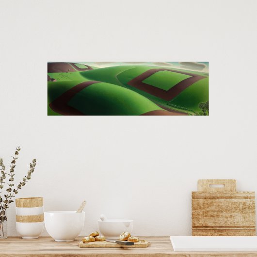 Spring Turning door Grant Wood Poster (Keuken)