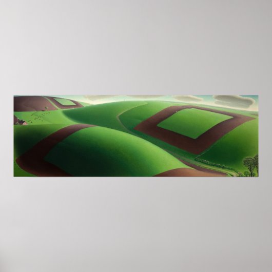 Spring Turning door Grant Wood Poster (Voorkant)