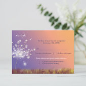 Spring Twilight Dandelion Wedding RSVP (Staand voorkant)