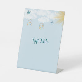 Spring Twin Baby shower Sign Reclamebord Met Voetstuk