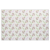 Spring uil en naam gepersonaliseerd stof (Fat Quarter)