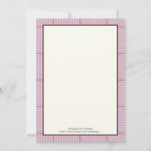 Spring uil kids verjaardagsfeestje paarse grens kaart (Achterkant)