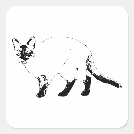 Spring uit, sticker met heldere lijn (Voorkant)