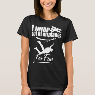 Spring uit vliegtuigen skydiving cadeau t-shirt