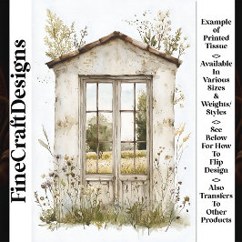 Spring Uitzicht van het Bouwen van Venster AN4 Dec Tissuepapier