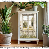 Spring Uitzicht van het Bouwen van Venster AN4 Dec Tissuepapier