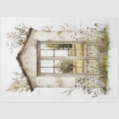 Spring Uitzicht van het Bouwen van Venster AN4 Dec Tissuepapier (Voorkant)