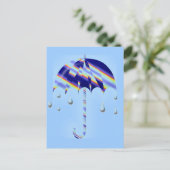 Spring Umbrella Briefkaart (Staand voorkant)
