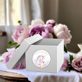 Spring Unicorn Baby shower Ronde Sticker