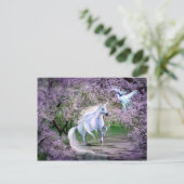 Spring Unicorn fantasy Briefkaart (Staand voorkant)
