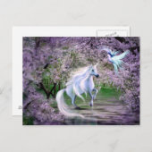 Spring Unicorn fantasy Briefkaart (Voorkant / Achterkant)
