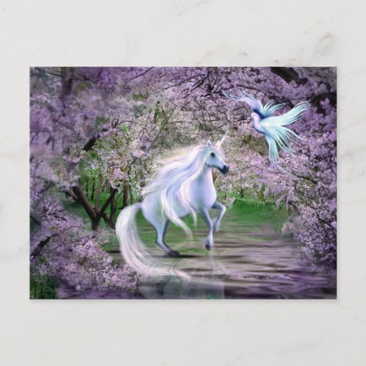 Spring Unicorn fantasy Briefkaart (Voorkant)