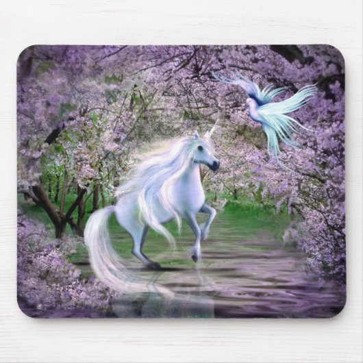 Spring Unicorn fantasy Muismat (Voorkant)