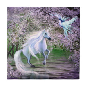 Spring Unicorn fantasy Tegeltje