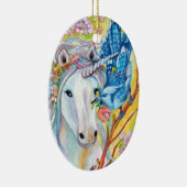 Spring Unicorn Keramisch Ornament (Rechts)