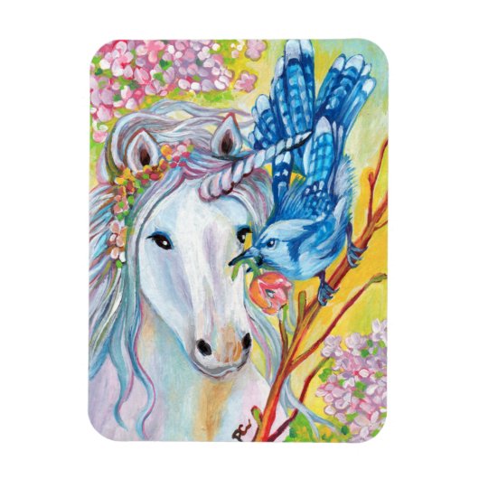 Spring Unicorn Magneet (Verticaal)