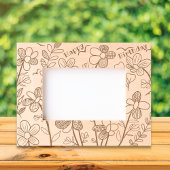 Spring Unieke grillige Doodle Flowers Verjaardag Gegraveerde Lijstjes