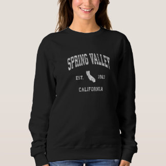 Spring Valley Californië Ca Vintage Atletiek Sport Trui