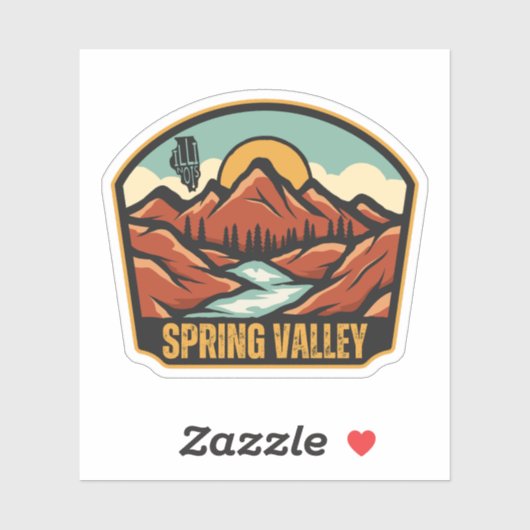 Spring Valley, Illinois Sticker (Vel)