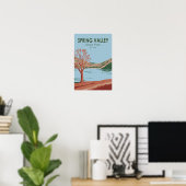 Spring Valley State Park Nevada Retro Poster (Thuiskantoor)