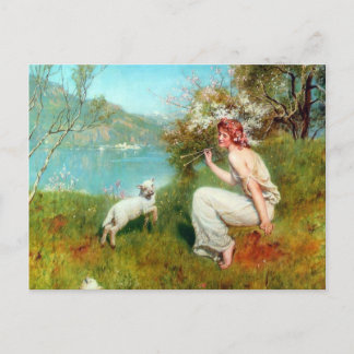 Spring van John Collier Briefkaart