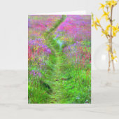 Spring veld groetenkaart kaart (Gele Bloem)