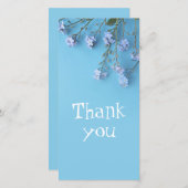  Spring-vergeet-me-niet bloemen Dank u Kaart (Voorkant / Achterkant)