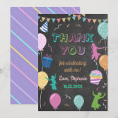 Spring Verjaardag Schoolbord Sprong Trampoline Fee Bedankkaart (Voorkant / Achterkant)