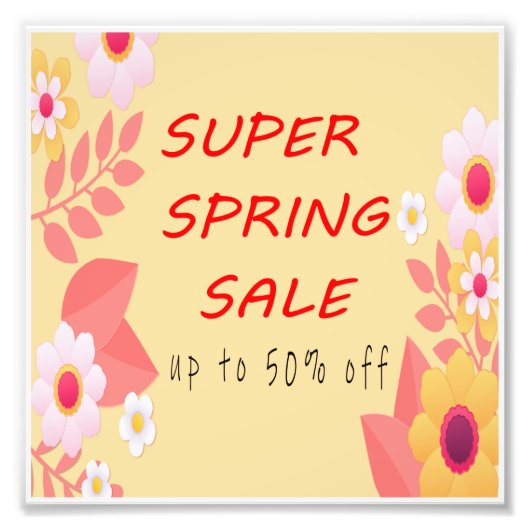 SPRING VERKOOP 50% UIT FOTO AFDRUK (Voorkant)