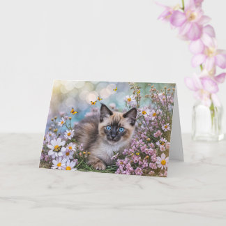 Spring Vernal Equinox Ostara Blessing with Pretty  Kaart