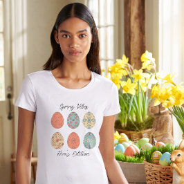 Spring Vibes: gepersonaliseerde Paaseieren T-shirt
