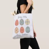 Spring Vibes – gepersonaliseerde Paasfeest Canvas  Tote Bag (Dichtbij)