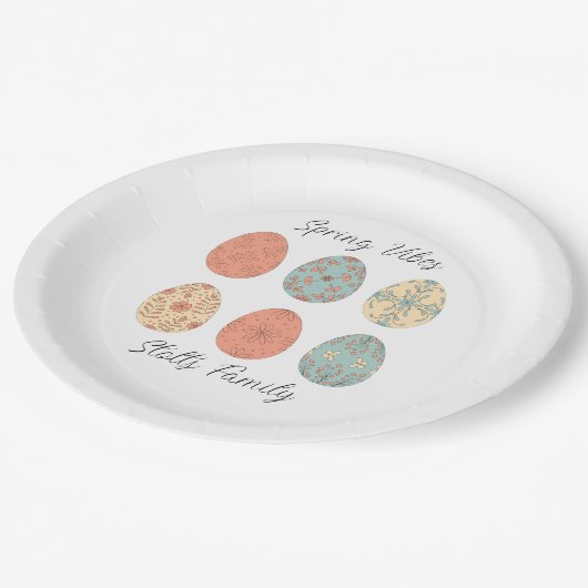 Spring Vibes - Gepersonaliseerde Paaspapier Bord w (Gekanteld)