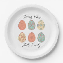 Spring Vibes - Gepersonaliseerde Paaspapier Bord w