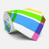 Spring vibes! Happy & Bright Plaid Neck Tie Stropdas (Opgerold)