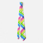 Spring vibes! Happy & Bright Plaid Neck Tie Stropdas (Achterkant)